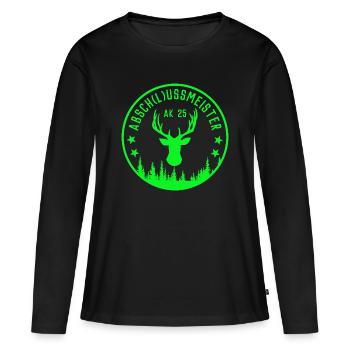 ABITUR 2025 - ABSCHLUSSKLASSE - AK 25 - ABSCHLUSS - Frauen Premium Bio Langarmshirt - Schwarz - Vorne - Julia (174cm)