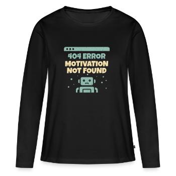 Motivation Not Found - Women's Premium Organic Long Sleeve Shirt - black - Front - Julia (174cm)