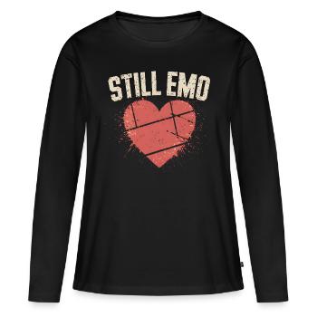 Toujours Emo ! Emo Goth Alternative - T-shirt manches longues Premium bio Femme - noir - Devant - Julia (174cm)