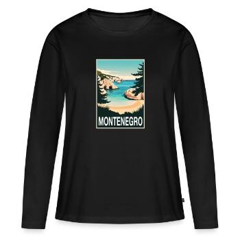 Montenegro - Women's Premium Organic Long Sleeve Shirt - black - Front - Julia (174cm)