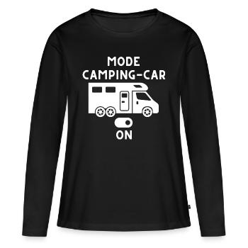 motorhome mode on motorhome gift - Women's Premium Organic Long Sleeve Shirt - black - Front - Julia (174cm)