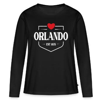 Orlando Florida - Women's Premium Organic Long Sleeve Shirt - black - Front - Julia (174cm)