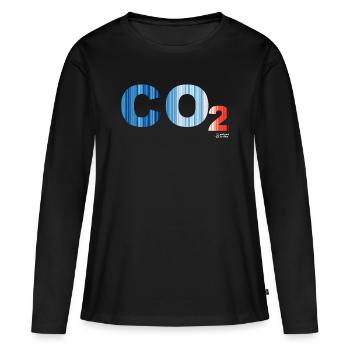 CO2 - T-shirt manches longues Premium bio Femme - noir - Devant - Julia (174cm)