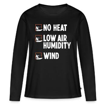 Kiteboarder Kitesurfing Kitesurf Wind Kiteboard - Women's Premium Organic Long Sleeve Shirt - black - Front - Julia (174cm)