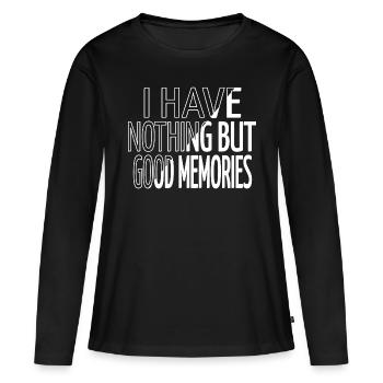 pirater l’idée actuelle ordinateur freak cadeau crypter - T-shirt manches longues Premium bio Femme - noir - Devant - Julia (174cm)