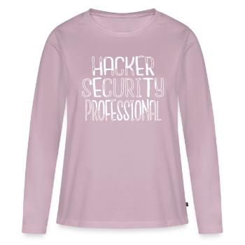 Fingers Humor Computer Freak Cool Quote - Women's Premium Organic Long Sleeve Shirt - dusky pink - Front - Julia (174cm)