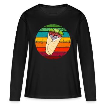 Kebab Shawarma Kebab Grill - T-shirt manches longues Premium bio Femme - noir - Devant - Julia (174cm)