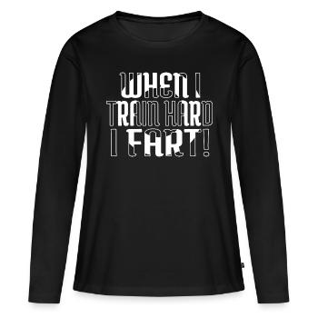 present basketball jokes birthday present - Women's Premium Organic Long Sleeve Shirt - black - Front - Julia (174cm)