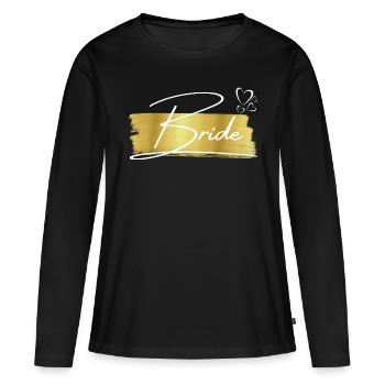 Bride Golden - The Bride - Women's Premium Organic Long Sleeve Shirt - black - Front - Julia (174cm)