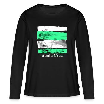 Chemise Santa Cruz Vintage Rétro 70s 80s CA - T-shirt manches longues Premium bio Femme - noir - Devant - Julia (174cm)