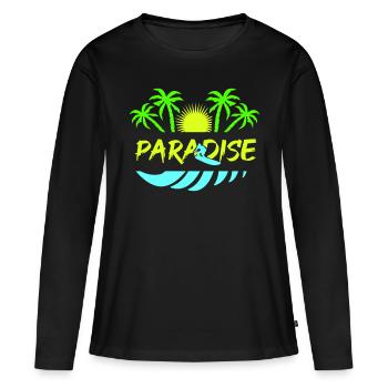 Surf Paradise - Women's Premium Organic Long Sleeve Shirt - black - Front - Julia (174cm)