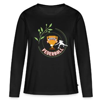 Federball Siegerin Pokal Turnier Spiel 1. Platz - Frauen Premium Bio Langarmshirt - Schwarz - Vorne - Julia (174cm)