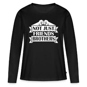 Pas seulement des amis Frères Correspondant Ami de la famille - T-shirt manches longues Premium bio Femme - noir - Devant - Julia (174cm)