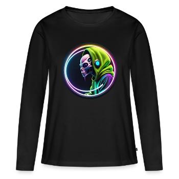 Rythme extraterrestre - T-shirt manches longues Premium bio Femme - noir - Devant - Julia (174cm)