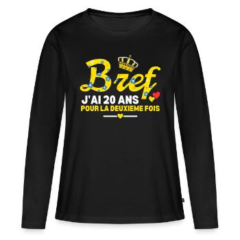 40 Ans Anniversaire Femme 1984 Femme Humour - T-shirt manches longues Premium bio Femme - noir - Devant - Julia (174cm)
