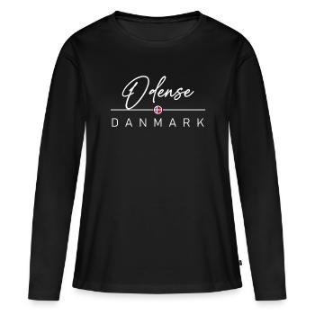 Dänemark - Odense - Danemark - Danemark - T-shirt manches longues Premium bio Femme - noir - Devant - Julia (174cm)