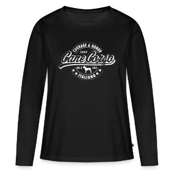 Cane Corso - T-shirt manches longues Premium bio Femme - noir - Devant - Julia (174cm)