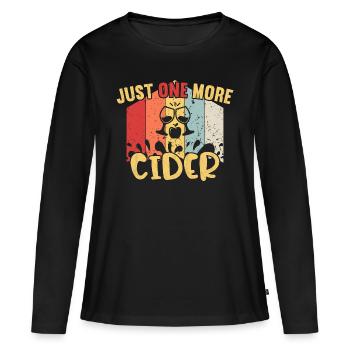 Juste un cidre / cidre de plus - T-shirt manches longues Premium bio Femme - noir - Devant - Julia (174cm)