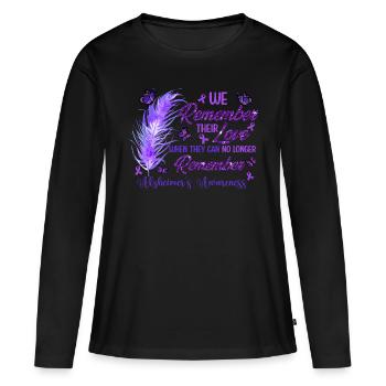 Alzheimer Krankheit Gehirn Vergessen Vergesslich - Frauen Premium Bio Langarmshirt - Schwarz - Vorne - Julia (174cm)