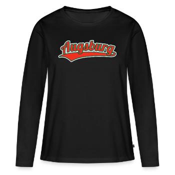 Augsbourg Allemagne Ville natale - T-shirt manches longues Premium bio Femme - noir - Devant - Julia (174cm)