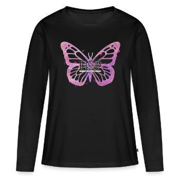 HSP - Personne très sensible - T-shirt manches longues Premium bio Femme - noir - Devant - Julia (174cm)