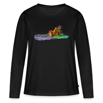 Passion Frau Frauen Regenbogen liegen Leidenschaft - Frauen Premium Bio Langarmshirt - Schwarz - Vorne - Julia (174cm)