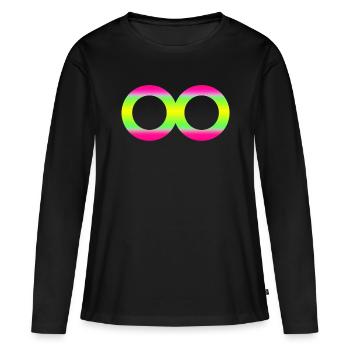 Infini Huit 1 - T-shirt manches longues Premium bio Femme - noir - Devant - Julia (174cm)