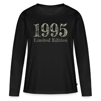 1995 - Women's Premium Organic Long Sleeve Shirt - black - Front - Julia (174cm)
