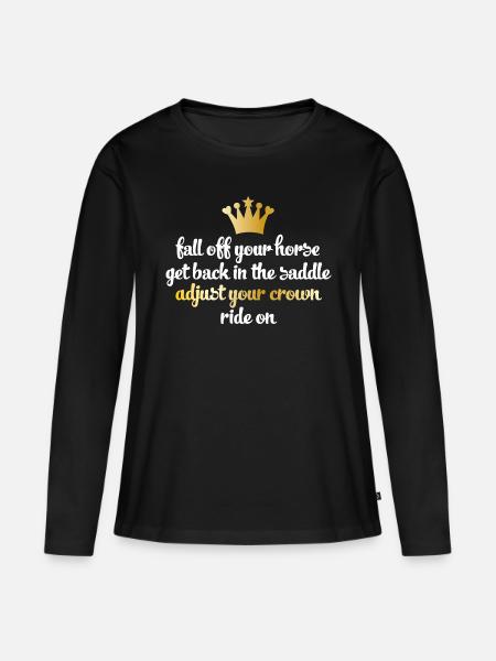 Riding accident - Women's Premium Organic Long Sleeve Shirt - black