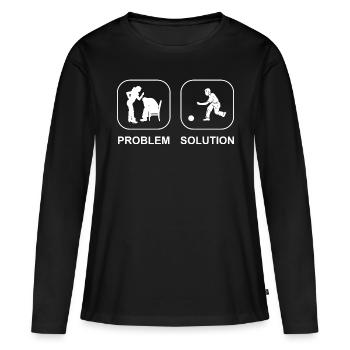 Bowling Club Bowling Club Bowling Bowling Bowling - T-shirt manches longues Premium bio Femme - noir - Devant - Julia (174cm)