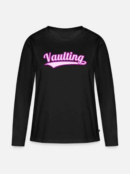 Vaulting Voltigieren Volti Team - Frauen Premium Bio Langarmshirt - Schwarz