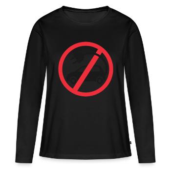 Voitures électriques Non merci - T-shirt manches longues Premium bio Femme - noir - Devant - Julia (174cm)