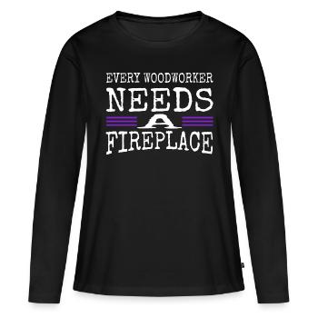 job birthday present arborists gift jackhammer - Women's Premium Organic Long Sleeve Shirt - black - Front - Julia (174cm)