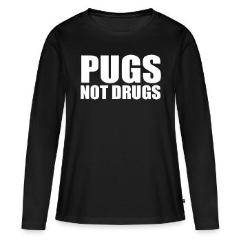 Carlins pas de drogues - T-shirt manches longues Premium bio Femme - noir - Devant - Julia (174cm)