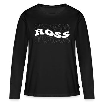 Funny Ross Groovy 4 Hommes Femmes Cool Ross Tie Dye - T-shirt manches longues Premium bio Femme - noir - Devant - Julia (174cm)