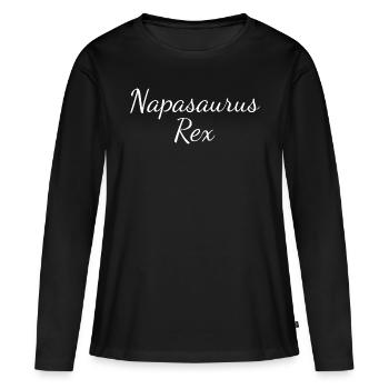Napasaurus REX - Women's Premium Organic Long Sleeve Shirt - black - Front - Julia (174cm)