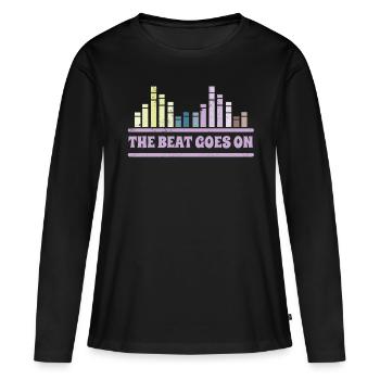 The Beat passe sur DJ Musician Equalizer - T-shirt manches longues Premium bio Femme - noir - Devant - Julia (174cm)