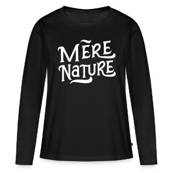Mère nature - T-shirt manches longues Premium bio Femme - noir - Devant - Julia (174cm)