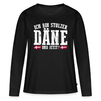 Danois Danemark - T-shirt manches longues Premium bio Femme - noir - Devant - Julia (174cm)