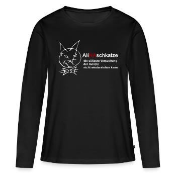 Top moderner T-Shirt Design Must have 2024 - Frauen Premium Bio Langarmshirt - Schwarz - Vorne - Julia (174cm)