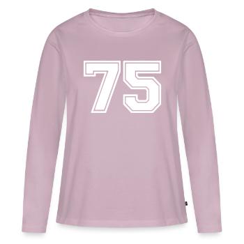 75 - Women's Premium Organic Long Sleeve Shirt - dusky pink - Front - Julia (174cm)