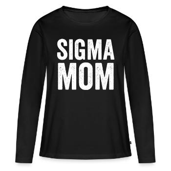 Sigma Mama - Frauen Premium Bio Langarmshirt - Schwarz - Vorne - Julia (174cm)