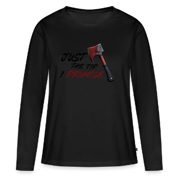 Genau der Tipp, den ich dir verspreche: Halloween - Frauen Premium Bio Langarmshirt - Schwarz - Vorne - Julia (174cm)