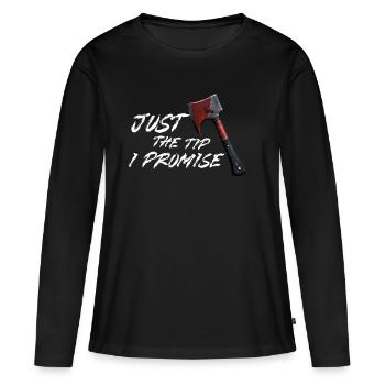 Genau der Tipp, den ich dir verspreche: Halloween - Frauen Premium Bio Langarmshirt - Schwarz - Vorne - Julia (174cm)