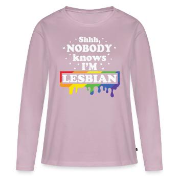 LBGT Flag Gay Pride Human Lesbian - Women's Premium Organic Long Sleeve Shirt - dusky pink - Front - Julia (174cm)