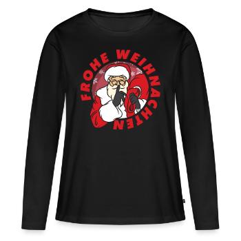 Christmas St. Nicholas Merry Christmas Advent Xmas - Women's Premium Organic Long Sleeve Shirt - black - Front - Julia (174cm)
