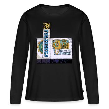 Stadtgrenzen von Tschernobyl Willkommen - Frauen Premium Bio Langarmshirt - Schwarz - Vorne - Julia (174cm)