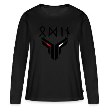 odin allvater - T-shirt manches longues Premium bio Femme - noir - Devant - Julia (174cm)