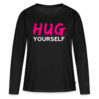 HUG Vous-même - T-shirt manches longues Premium bio Femme - noir - Devant - Julia (174cm)
