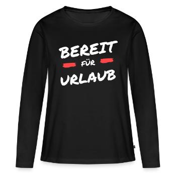 Urlaub Sommer Strand Meer - Frauen Premium Bio Langarmshirt - Schwarz - Vorne - Julia (174cm)